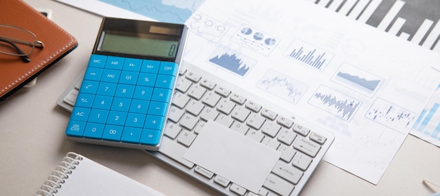 Professional accounting workspace